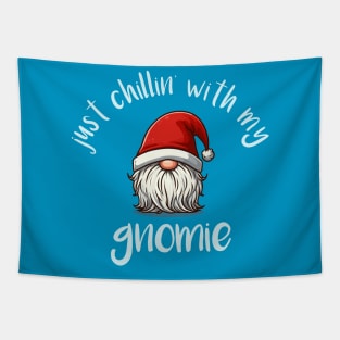 Just Chillin' With My Gnomie - Cool Christmas Gnome Hoilday Tee Tapestry