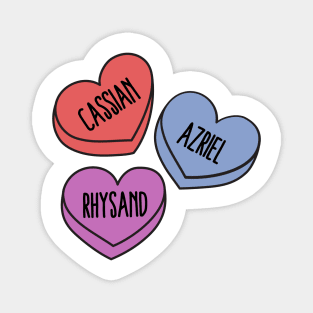 Bat Boys - ACOTAR Love Hearts (Azriel, Rhysand and Cassian) Magnet