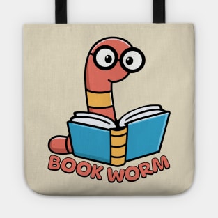 Book Worm! Cute Worm Cartoon Tote