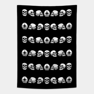 skulls in lines Tapestry