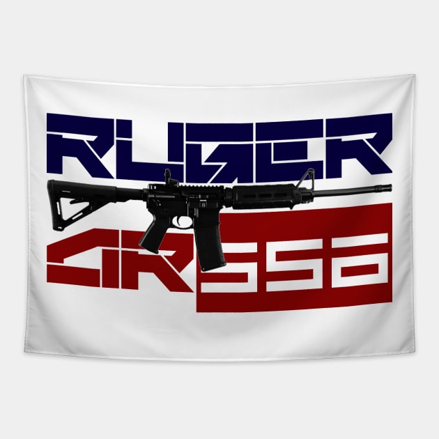 AR15 Ruger AR556 Tapestry by Aim For The Face