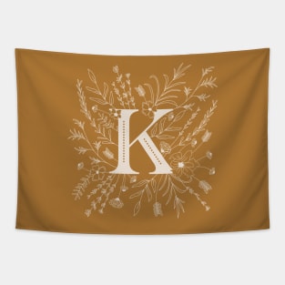 Botanical Letter K (Yellow Mustard) Tapestry