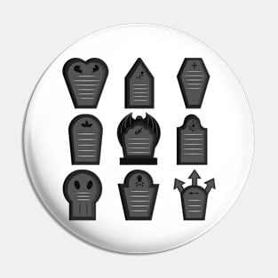 Halloween cemetery Pin