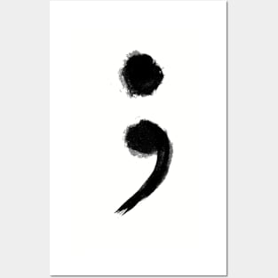  Semicolon ; - 0202 - Home Decor - Wall Decor - semicolon - mental  health - Lewis Thomas - More to come - Suicide - Project Semicolon :  Handmade Products