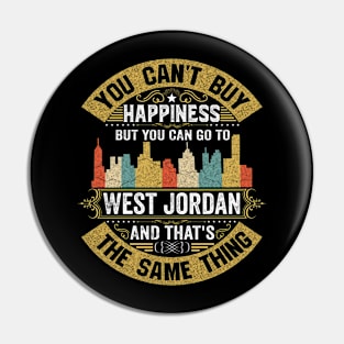 West Jordan City Utah State USA Flag Native American Pin