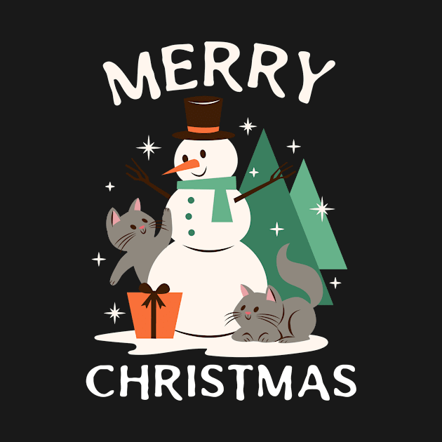 Merry Christmas Cat by Mountain Morning Graphics