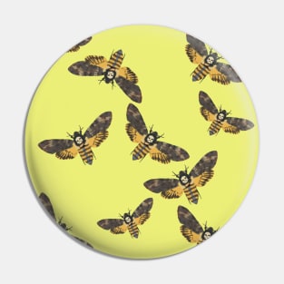 Death's Head Moths Yellow Pin