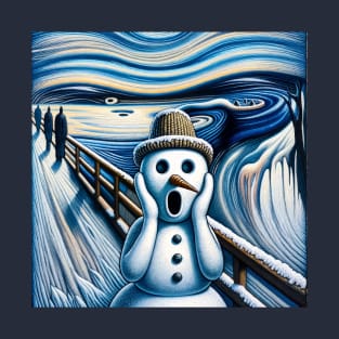 Frosty Frenzy: The Snowman’s Scream T-Shirt