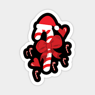 Red and White Candy Cane Magnet