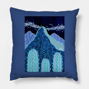 Blue Desert Pillow