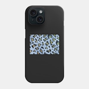 green and blue leopard print Phone Case