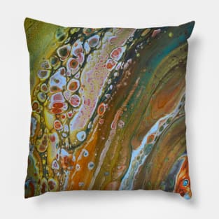 Pouring acrylic paint Pillow