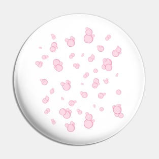 pink bubbles on blue Pin