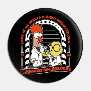 Beaker & Bunsen Muppets Manhattan Melodies Pin