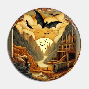 Gothic Mine Town Pin