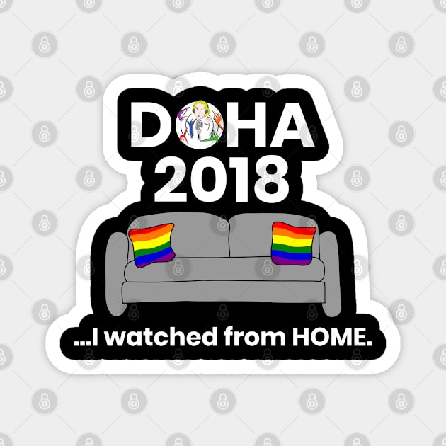 Doha...I Watched From Home (Dark) Magnet by GymCastic