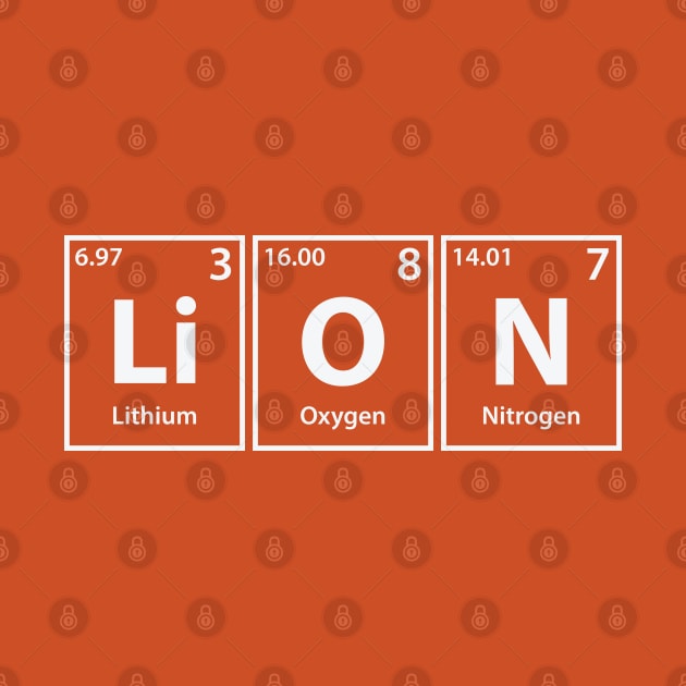 Lion (Li-O-N) Periodic Elements Spelling by cerebrands