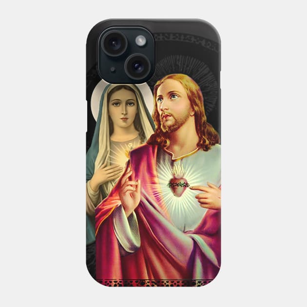 Our Lady of Saint Mary and Jesus Christ Phone Case by Marccelus