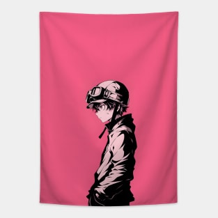 Pink Anime Boy Tapestry