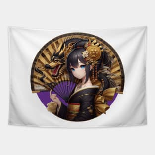 Geisha Dragon Lady Tapestry