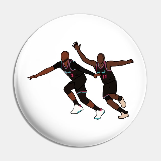Dwyane Wade Game Winning Celebration - NBA Miami Heat Pin by xavierjfong