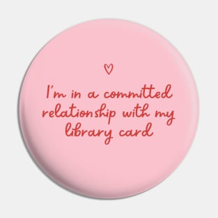 Library Card Lovers Pin