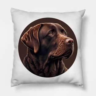 Chocolate Labrador Retriever Pillow