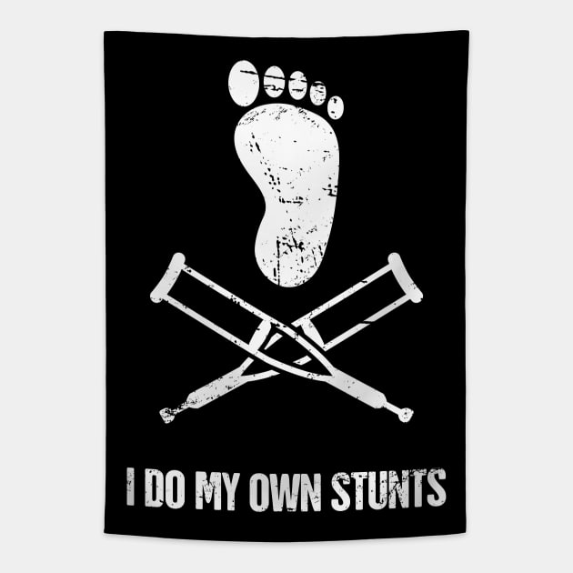 Funny Get Well Gift - Fractured Broken Foot Tapestry by Wizardmode