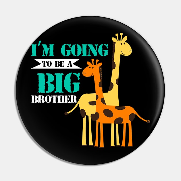 Kids Going to be a Big Brother Giraffe Cool Pin by DP Clothing