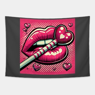 saint valentines day Pop Art style Tapestry