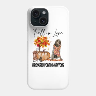 Fall In Love With Wirehaired Pointing Griffon Thanksgiving Phone Case