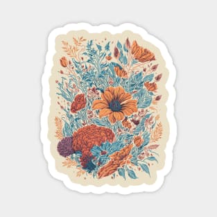 Vintage Flowers Magnet