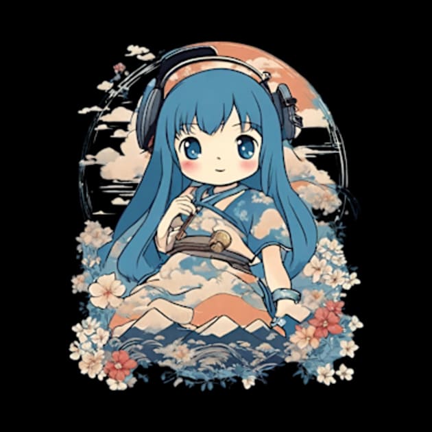 bluey anime girl japanese style by badrhijri