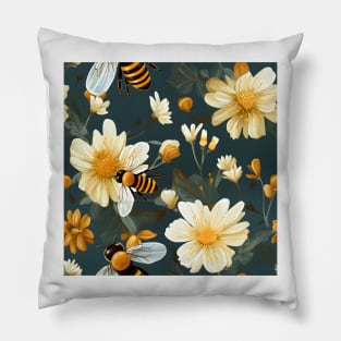 Honeycomb and Bee Pattern 8 Pillow