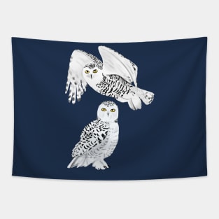 Snowy Owls Tapestry