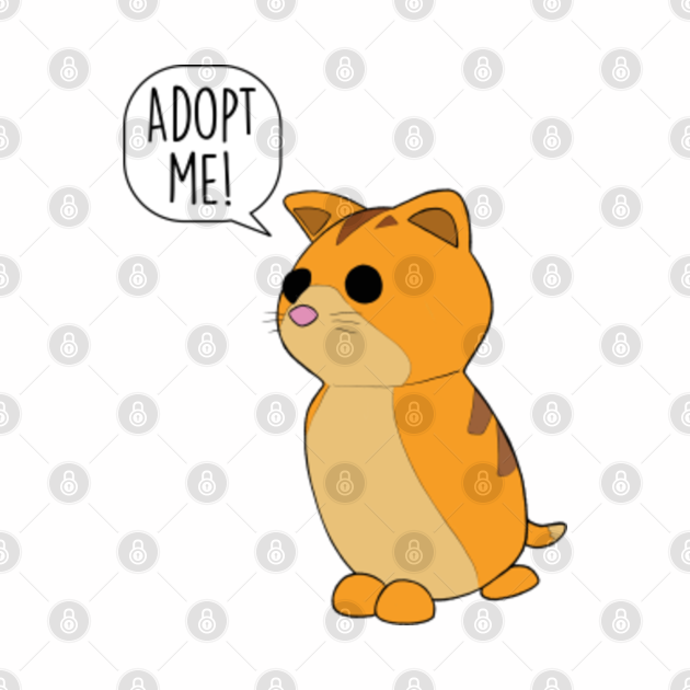 Ginger Cat saying Adopt me? - Adopt Me - Baseball T-Shirt | TeePublic UK