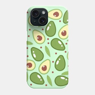 Cute tropical fruit avocado pattern Phone Case