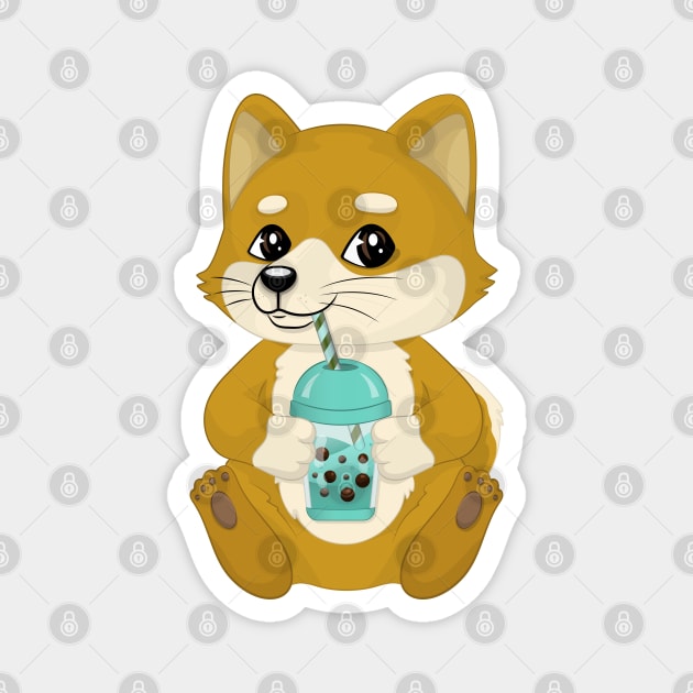 Doge Bubble Tea Magnet by HamilcArt