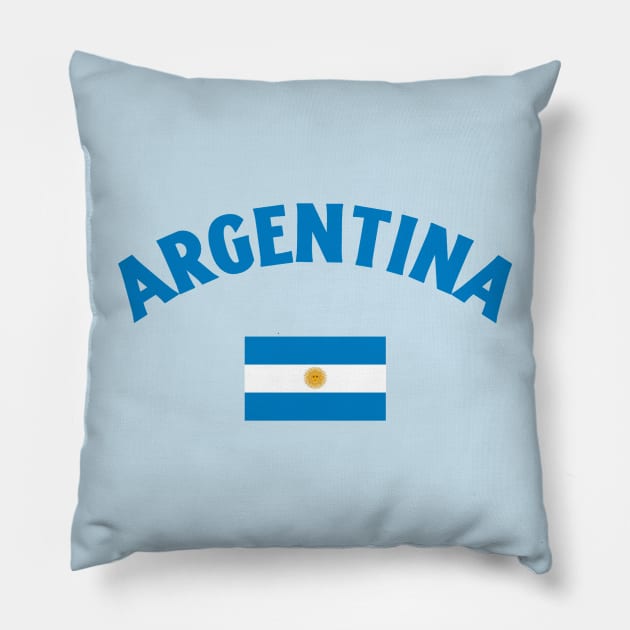 Argentina World Cup Soccer Pillow by Issho Ni