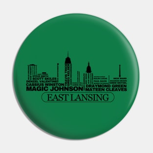 East Lansing Basketball Pin