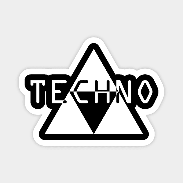 Techno Music Sign Magnet by lkn