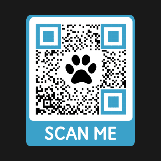 Scan Me QR Code Dog Paw T-Shirt