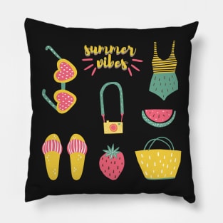 Summer and Beach Vibes Pillow