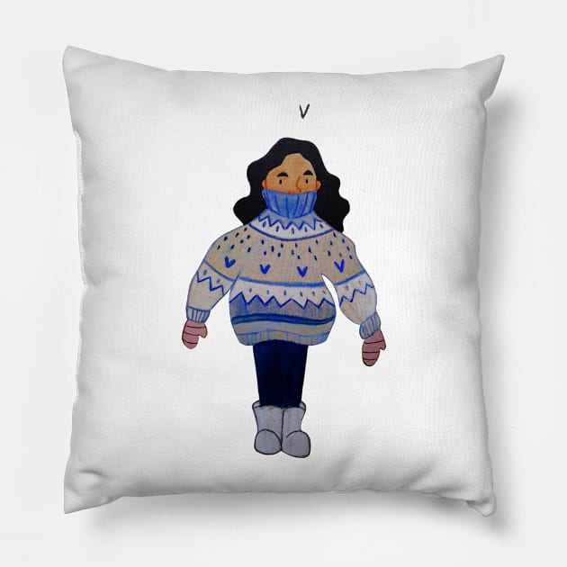 Artist's Sweatshirt Pillow by Le petit fennec