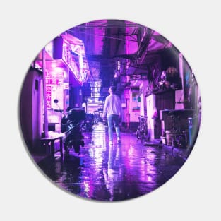 Cyberpunk street neon Pin