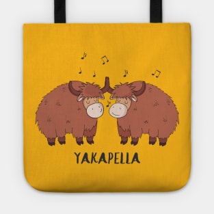 Yakapella Funny Singing Yak Design- Yaks Singing Acapella Tote