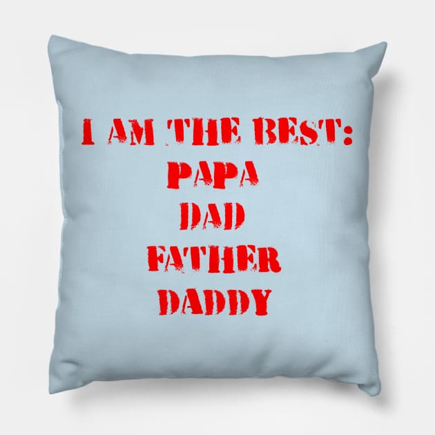 Papa Fathers Day Pillow by Karambola