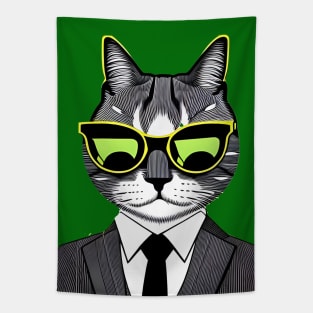 Cool Cat Boss Tapestry