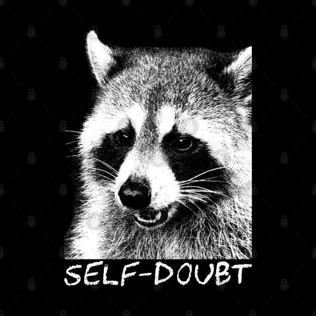 Self-doubt Raccoon by giovanniiiii
