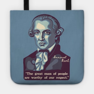 Emmanuel Kant Portrait and Quote Tote